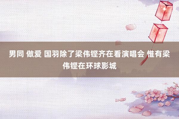 男同 做爱 国羽除了梁伟铿齐在看演唱会 惟有梁伟铿在环球影城