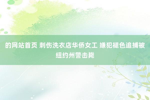 的网站首页 刺伤洗衣店华侨女工 嫌犯褪色追捕被纽约州警击毙